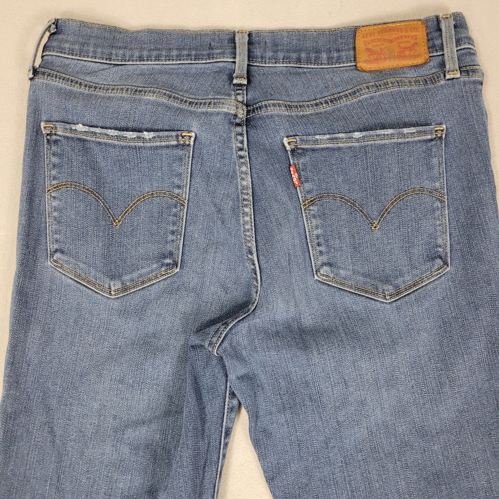 Levi's Jeans Womens 29x30 Blue Distressed 311 Skinny Shaping Stretch Denim - Picture 11 of 12